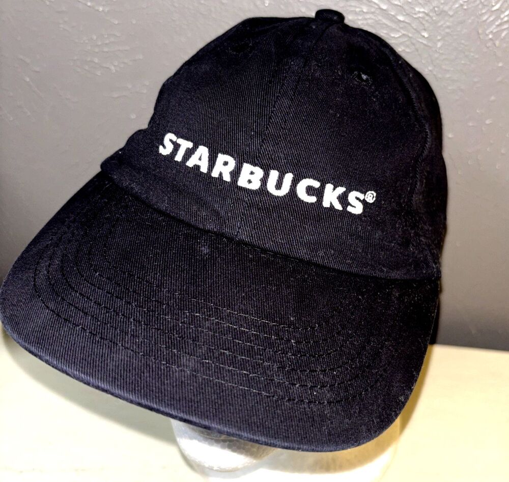 Starbucks Coffee Store Employee Worker Uniform Black One Size Baseball Cap Hat